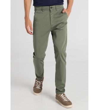 Lois Jeans para hombre. 174553883 Pantalón Chino Tejido Saten verde (31), Casual, Algodón