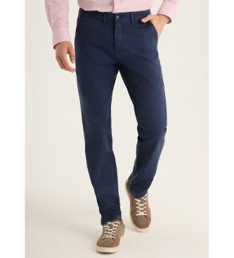 Pantalones chino regular - Caja media cuatro bolsillos marino (42), Casual, Algodón, Clásico