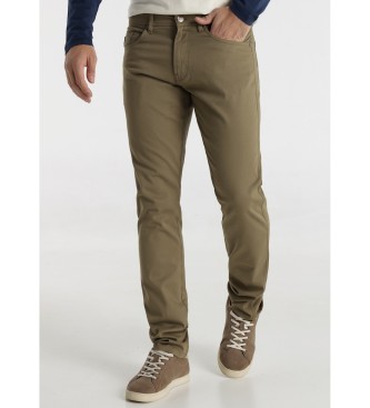 Lois Jeans para hombre. 101903090 Pantalón Marvin Lotus verde (40), Casual, Algodón