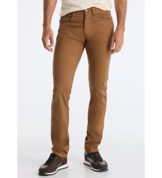 Lois Jeans para hombre. 101903090 Pantalón Marvin Lotus marrón (38), Casual, Algodón