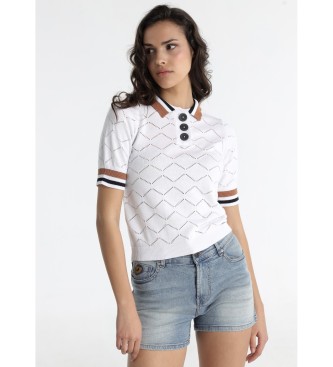 Lois Jeans para mujer. 453162741 Polo de manga corta blanco (M), Casual, Algodón