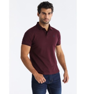 Lois Jeansvoor mannen. 130584000 Filipo Klassiek kastanjebruin poloshirt (S), Casual, Granaatappel, Katoen, Korte mouwen