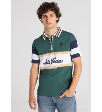 Lois Jeans para hombre. 132813006 Polo Block Verde (S), Casual, Algodón, Manga corta