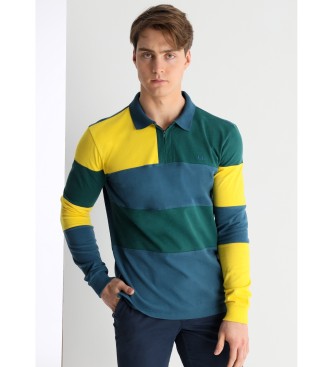 Lois Jeans para hombre. 132653915 Polo bloque de colores multicolor (S), Casual, Algodón, Manga larga