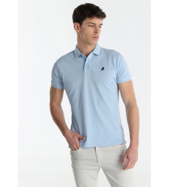 Lois Jeansvoor mannen. 130584000 Klassiek blauw poloshirt (S), Casual, Katoen, Korte mouwen
