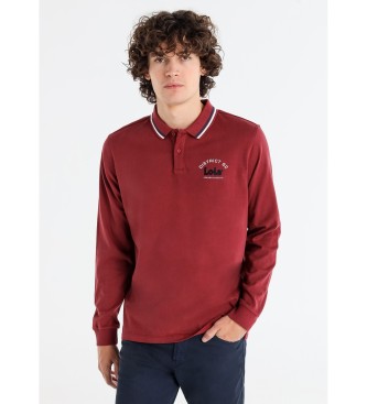 Lois Jeans para hombre. 132793002 Polo con gráfica rojo (XXL), Casual, Algodón, Manga larga