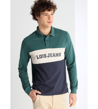Lois Jeans para hombre. 132703953 Polo de manga larga tejido pique verde (XL), Casual, Algodón
