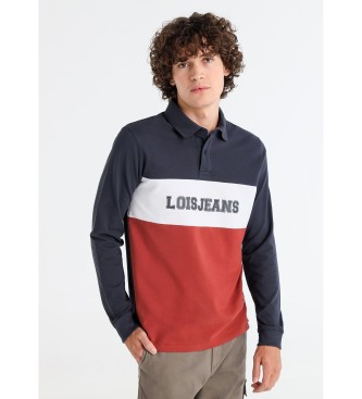 Lois Jeans para hombre. 132703953 Polo en tejido piqué marino (XXL), Casual, Algodón, Manga larga