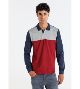 Lois Jeans para hombre. 132783998 Polo tricolor con logo rojo (XL), Casual, Algodón, Manga larga