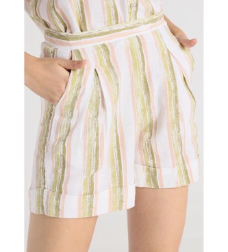 Lois Jeans para mujer. 217432726 Short -Estampado de rayas efecto acurela multicolor (33), Casual, Algodón