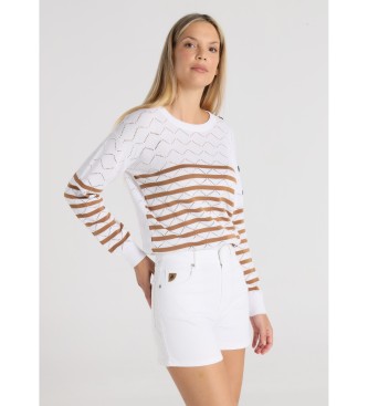 Lois Jeans para mujer. 217452744 Short tejano Cinco bolsillos blanco (28), Casual, Algodón, Denim