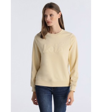 Lois Jeansvoor vrouwen. 464792902 Sweater Simona Kenia beige (M), Casual, Katoen