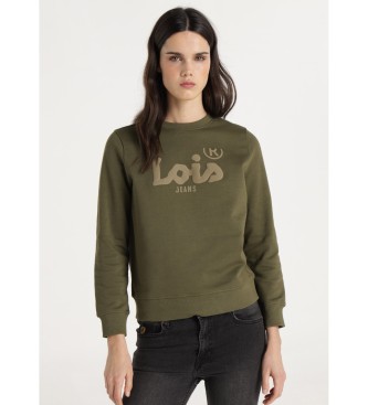 Lois Jeansvoor vrouwen. 464792902 Sweater Simona Kenia groen (XS), Casual, Katoen