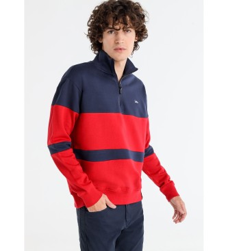Lois Jeans para hombre. 165873922 Sudadera cremallera cuello perkins rojo (3XL), Casual, Algodón, Manga larga