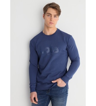 Lois Jeans para hombre. 165673397 Sudadera básica sin capucha print azul (XL), Casual, Algodón