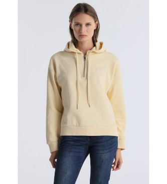 Lois Jeansvoor vrouwen. 464732850 Sandra Malek beige sweatshirt (S), Casual, Katoen