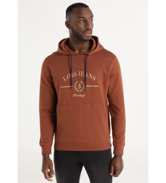 Lois Jeans para hombre. 166193487 Sudadera Hernan Elbio marrón (L), Casual, Algodón