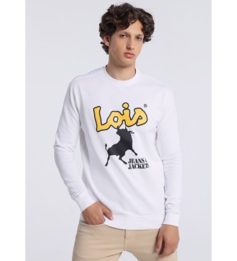 Lois Jeans para hombre. 165452225 Sudadera 135849 blanco (3XL), Casual, Algodón, Manga larga