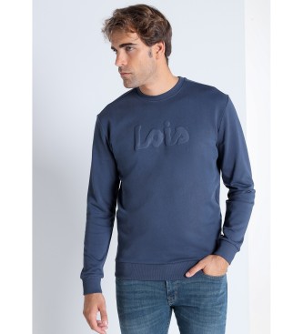 Lois Jeans para hombre. 165673397 LOIS JEANS - Sudadera cuello caja marino (XXL), Casual, Algodón, Manga larga