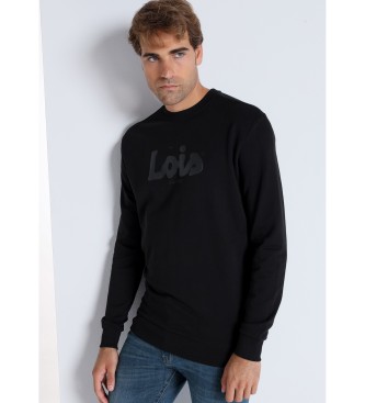 Lois Jeans para hombre. 165673397 LOIS JEANS - Sudadera cuello caja negro (L), Casual, Algodón, Manga larga