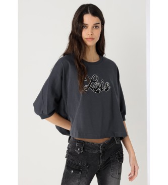 Lois Jeans para mujer. 422782556 Sudadera mangas murciélago negro (M), Casual, Algodón