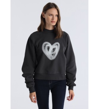 Lois Jeans para mujer. 464742863 Sudadera Audrey Bok negro (S), Casual, Algodón