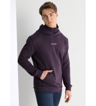 Lois Jeans para hombre. 165853920 Sudadera kanguro con capucha bordado en el pecho lila (3XL), Casual, Algodón