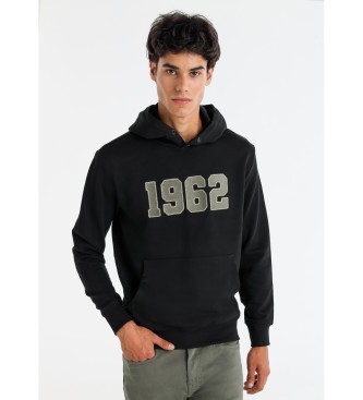 Lois Jeans para hombre. 165973974 Sudadera kanguro 1962 negro (S), Casual, Algodón, Manga larga