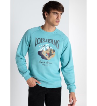 Lois para homem. Sweatshirt manga rangla gola box IlustraÃ§Ã£o grÃ¡fic