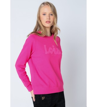 Lois Jeans para mujer. 464472426 Sudadera print Puff rosa (XL), Casual, Algodón, Manga larga