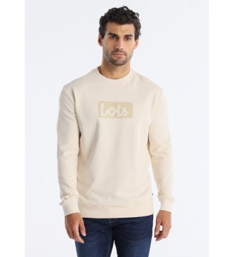 Lois Jeans para hombre. 166213495 Sudadera Simon beige (L), Casual, Algodón