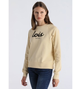 Lois Jeansvoor vrouwen. 464722849 Arina Sammy beige sweater (S), Casual, Katoen