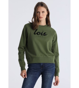 Lois Jeans para mujer. 464722849 Sudadera Arina Sammy verde (S), Casual, Algodón