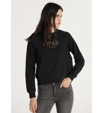 Lois Jeansvoor vrouwen. 464722849 Arina Sammy sweatshirt zwart (M), Casual, Katoen