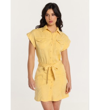 Lois Jeans para mulher. Vestido curto com bot?es em tecido tencel com