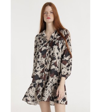 Lois Jeans para mujer. 448532870 Vestido Millie Ray taupe (XL), Casual, Viscosa, Manga larga