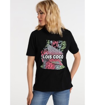 Lois para mujer. Camiseta Con Grafica Sugar negro Lois