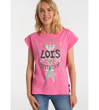 Lois para mujer. Camiseta Sin Mangas Con Grafica rosa Lois