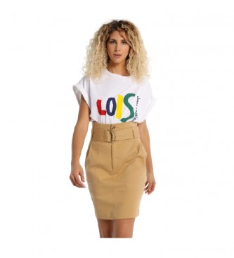 Lois para mujer. Falda Paper Bag Twill marrÃ³n Lois