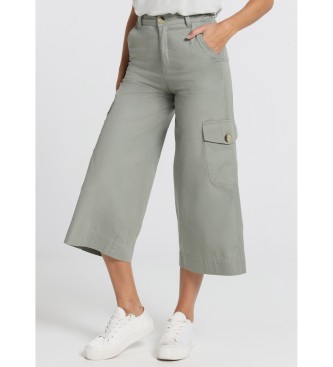Lois para mulher. Calças de carga verdes Lois