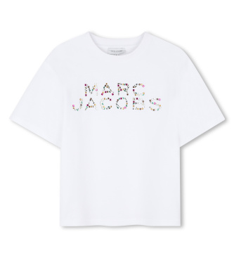 Marc Jacobs para niña. W60746 Camiseta cuello redondo blanco (12años= 150cm), Casual, Algodón, Manga corta, moda infantil