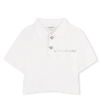 Marc Jacobs para niña. W60739 Polo floreado blanco (10años= 138cm), Casual, Algodón, Manga corta, moda infantil