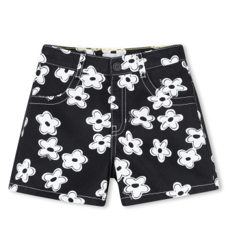 Marc Jacobs para niña. W60733 Shorts floreados negro (10años= 138cm), Casual, Algodón, moda infantil