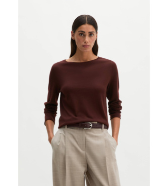 Marc O'Polo Jersey de punto slim granate