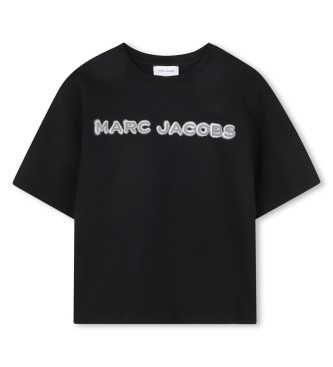 Marc Jacobs para niño. W60755 Camiseta Logo negro (3años= 94cm), Casual, Manga corta, Algodón Orgánico, moda infantil