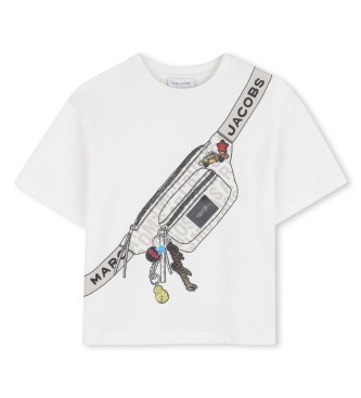 Marc Jacobs para niño. W60763 Camiseta Bag blanco (3años= 94cm), Casual, Algodón, Manga corta, moda infantil