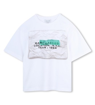 Marc Jacobs para niño. W60764 Camiseta Diseño blanco (6años= 114cm), Casual, Algodón, Manga corta, moda infantil