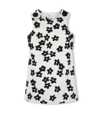 Marc Jacobs para niña. W60721 Vestido Flora beige (4años= 102cm), Casual, Algodón, Sin mangas / Tirantes, moda infantil