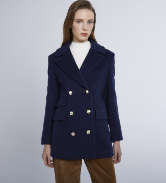 Marellavoor vrouwen. 2423086034200 Aguzzo marine jas (44), Blauw, Casual, Wol, Marineblauw