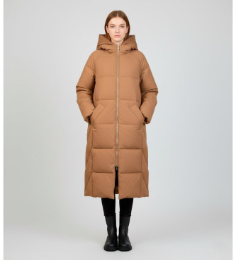 Marella para mujer. 2523496064200 Abrigo plumífero Yole marrón (40), Casual, Poliamida